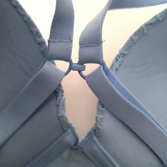 Juniors SO Intimates Convertible Lace Push-Up Bra 34C Blue Plunge Padded NWT - Picture 9 of 9